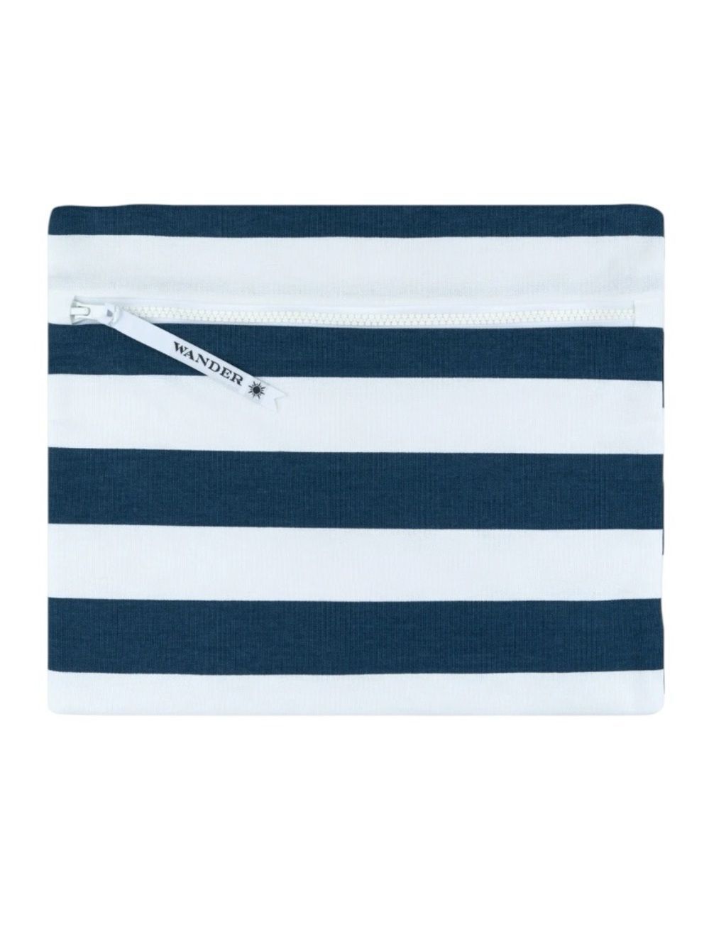 Wander and perch Navy & White Striped wet bag for bathing suits new with tags